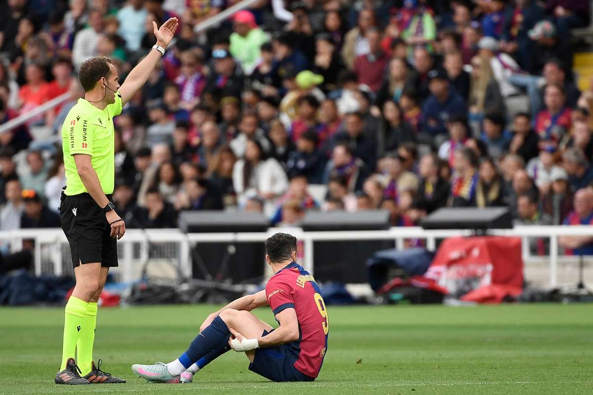 Lewandowski s a accidentat cu o saptamana inaintea finalei Copa del Rey