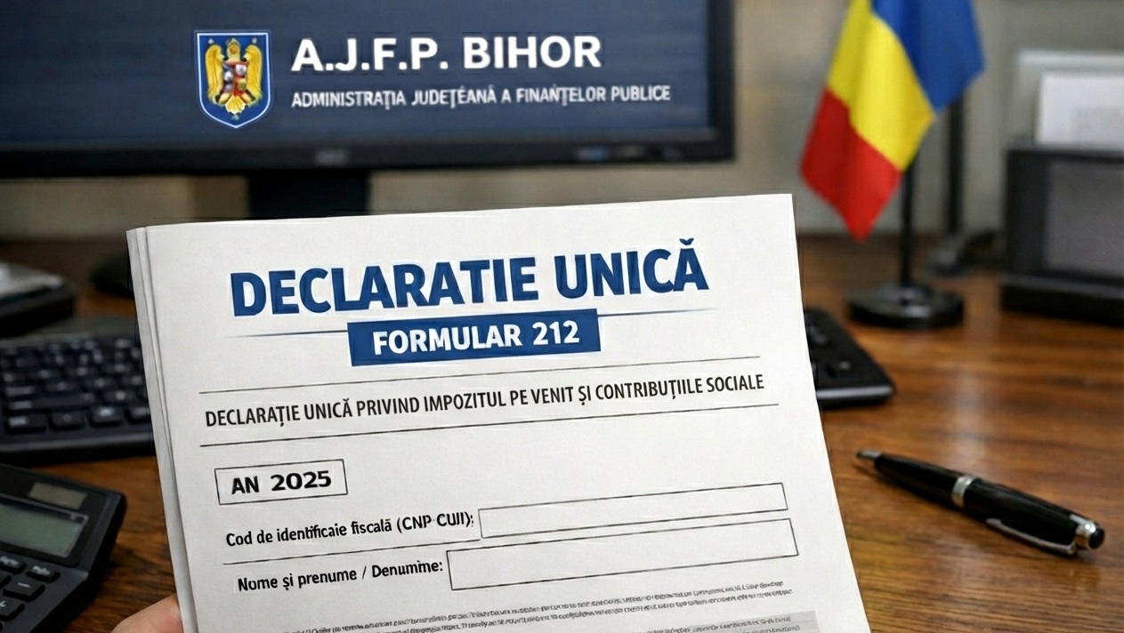 AJFP Bihor anunta termenul limitapentru Declaratia unica referitoare la veniturile din 2025