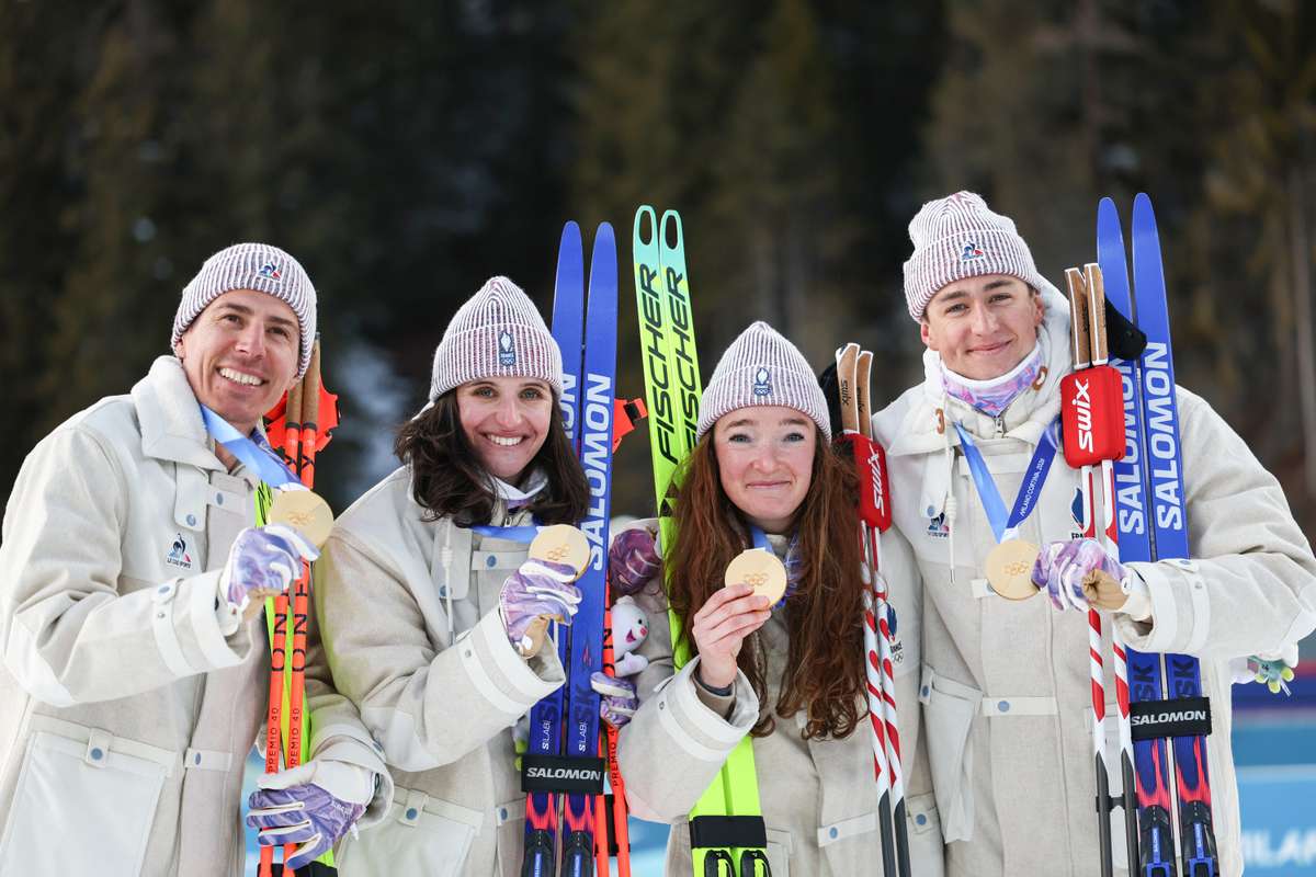 Franta castigatoare a medaliei de aur la biatlon in cadrul stafetei mixte 4x6 km