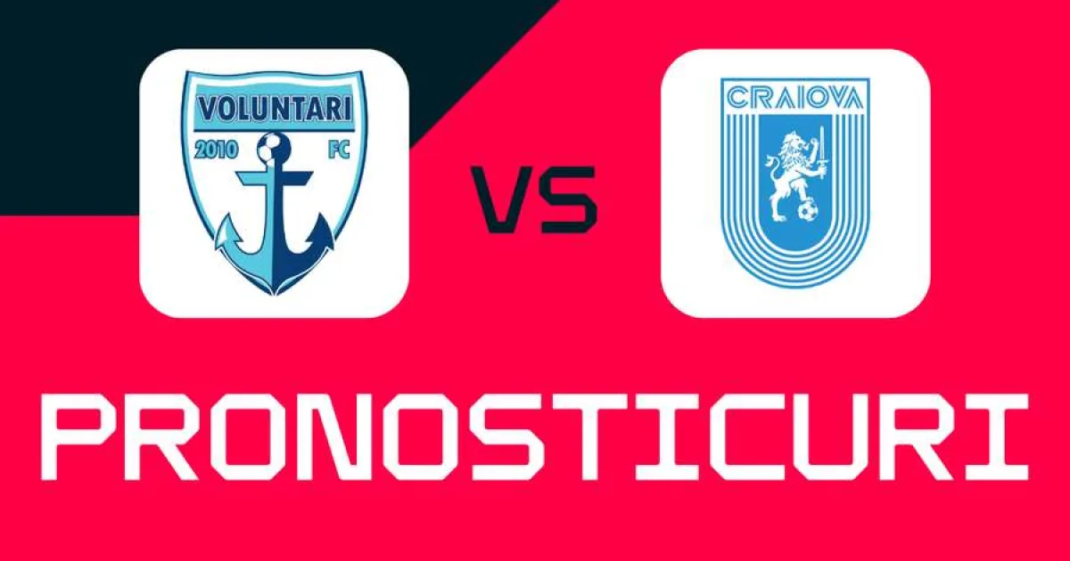 Voluntari - U. Craiova: ponturi, pariuri și cote pentru meci